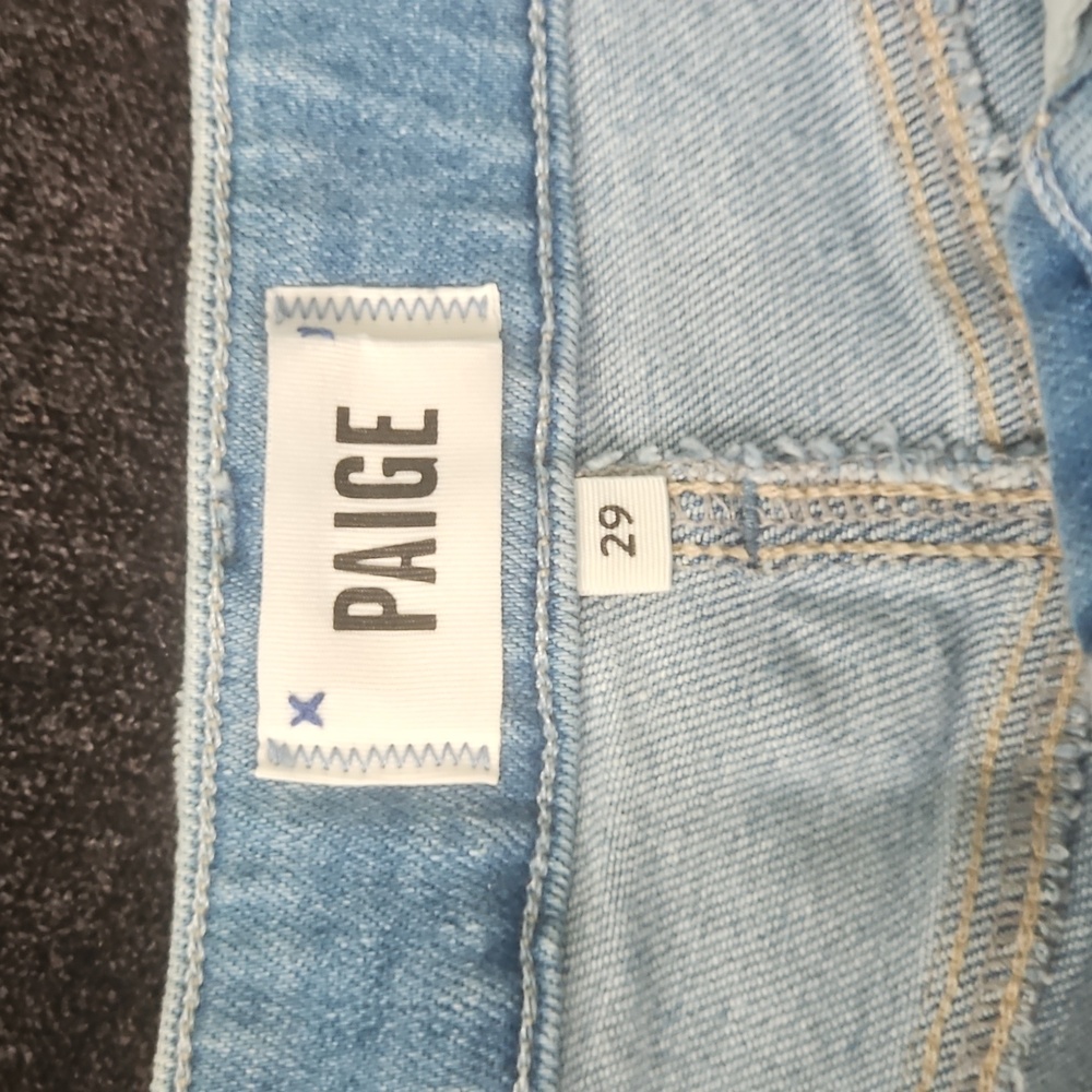 PAIGE Light Blue Jean Shorts - Picture 2 of 4